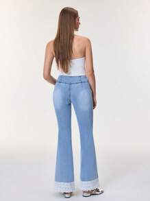 SHEIN BAE Jeans en denim élégant évasé et casual pour sortir pour femmes