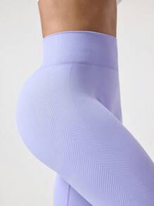 SHEIN Sports 简约纯色高腰无缝打底裤