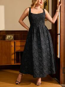 Vintamour Plus-Size Black Dress For Ladies, Long Elegant Dress, European-Style Retro Elegant Ladies' Dress,Summer Sleeveless Dress Sun Dresses For Women Sundress,Birthday Dresses For Women - Black - View 6