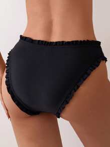 Swim Mod Ladies' Solid Color Simple Style Swimwear Bottoms For Daily Use Summer - Black - View 2