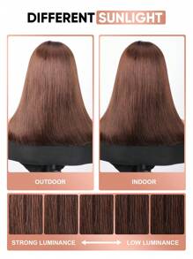 Glueless Layered Straight Wig Bob Wig With Bangs Human Hair 4x4 Pre-Cut Lace Glueless Wigs Silk Bob Wig Wear And Go Breathable Short Bob Wigs 4# Chocolate Brown Bob Wig 10-14 Inch - S4 - View 8