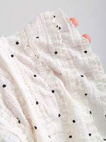 Sweetra Vintage Polka Dot Apricot Drawstring Halter Sexy Backless Summer Vacation Ladies' Tank Top