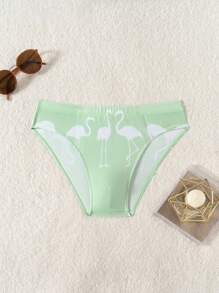 Manfinity KASUA Bañadores de playa casuales con estampado de flamencos para hombre