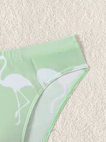 Manfinity KASUA Bañadores de playa casuales con estampado de flamencos para hombre