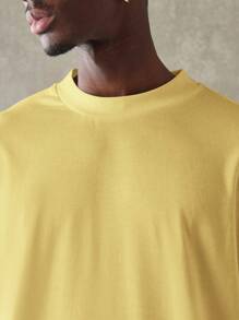 SUMWON Áo thun tay ngắn Essential Regular Fit mùa hè Đường phố thường ngày Cơ bản Thể thao thường ngày - Màu vàng - Xem 4