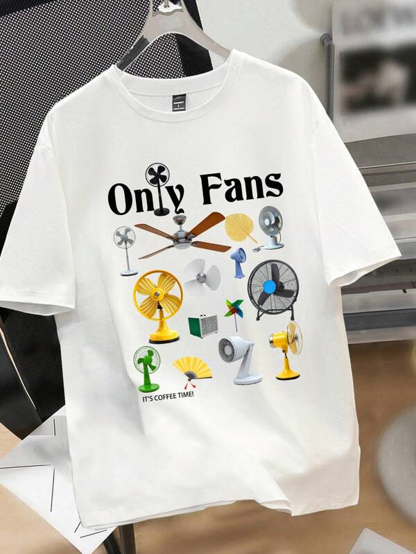 Manfinity Joysei Black Graphic Print Short Sleeve T-Shirt For Men Graphic Tees Funny, Only Fans Men S Retro Pattern T Shirt, Graphic Tees Men Y2k