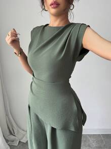 Rafferiza 女士日常两件套服装 - 綠色 - 查看 4