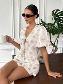 SHEIN Frenchy 女士日常两件套服装 - 彩色 - 查看 5