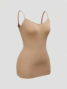 SHAPORA خزان مخيط بدون درز للنساء - لون مشمشي - مشاهدة 6