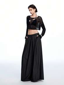 LYSMO 2025 New Arrival Spring-Summer Gender-Neutral Asymmetric Back Panel Ultra Wide-Leg Loose Pleated Suit Pants, Fashion-Forward, Perfect For Office And Casual Wear.
