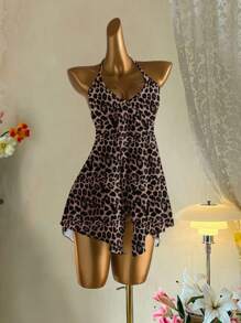 Attitoon Sexy Leopard Printed Casual Minimalist Tank Top For Women, Summer - Multicolor - View 4