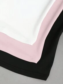 Sweetra Áo ba lỗ xếp ly cổ vuông ngắn mùa hè cỡ lớn cho nữ - Nhiều màu - Xem 6