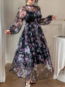 DAZY Women Two Pieces Outfits For Daily Wear,Back To School Clothes Floral - Black - View 6