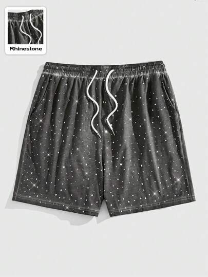 Grunge Punk Short scintillant en diamant pour homme
