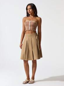 Hanevo Niche Designer Casual Pleated Women Skirt, Versatile Sportwear For Daily Wear