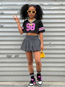 Coolane Kids Tween Girls Fall/Winter Basic Knit Stretchy Comfortable  Bubble Skirts