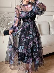 DAZY Women Two Pieces Outfits For Daily Wear,Back To School Clothes Floral - Black - View 5
