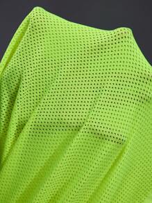 POWERISTA Powerista Women Neon Green Round Neck Raglan Short Sleeve Daily Fitness Sports T-Shirt