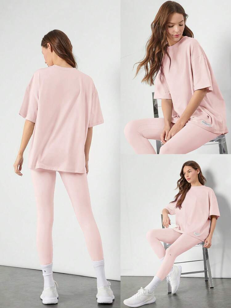 Pima Cotton Unisex Short Sleeve Round Neck Oversized Tee Daily Casual Valentine's Day