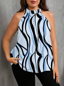 SHEIN Clasi Áo sơ mi kẻ sọc in họa tiết cỡ lớn, phù hợp cho mùa hè - Nhiều màu - Xem 4