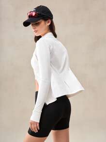 OutZeal Giacca yoga aderente, impermeabile e traspirante in nylon, con chiusura lampo e tasche
