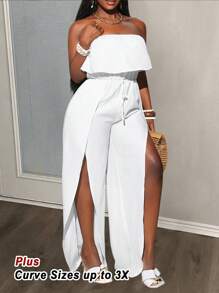 Slaydiva 秋冬新品上市，女士秋冬服装，大码连衣裙，女士生日礼服 - 白色 - 查看 11