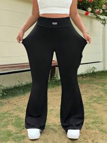 Muchica Black Casual Plus Size Women Pants, Fashionable Suitable For Summer