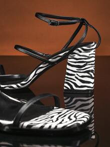 SHUZIA Women's Fashion Daily Versatile Ankle Strap Block Heel Sandals - Multicolor - View 4