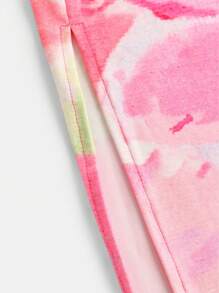 Girlism Conjunto de 2 piezas para adolescentes, top tubo ajustado con estampado tropical y vestido largo maxi
