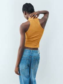 Maija 春夏新款灰色亮片收腰性感女上衣优雅都市摩登派对适合情侣外出日常休闲婚礼节日装 - 黃色 - 查看 5