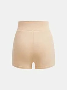 SHEIN Teenager Mädchen Radlerhose mit breitem Bund und Handytasche