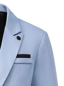 Manfinity Mode Ensemble de costume pour hommes de couleur unie, mode pour l'été