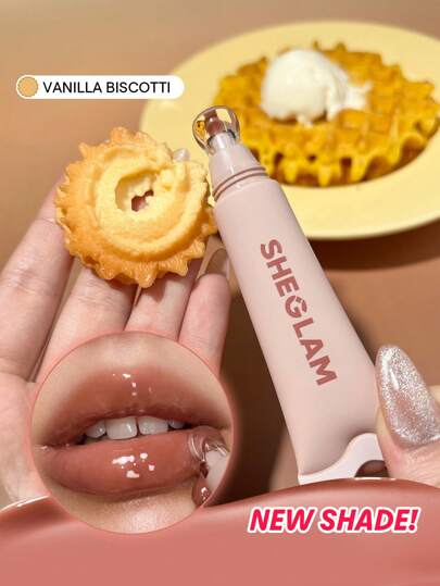 SHEGLAM Crystal Glaze Cuidado labial hidratante-Vanilla Biscotti Graduación Cumpleaños Vacaciones Verano Otoño Y2k Elegante Moda Mujeres Niñas Maquillaje Cosmético Belleza Fiesta Playa Viaje Camping Aire libre Escuela Campus Excursión Festivales Decoración Regalo Presente Rosa Chica Cosplay Mejor Color Encanto Vibra