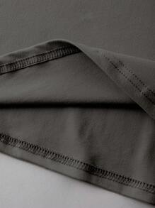 INAWLY Women's Casual Letter Print Crew Neck Drop Shoulder Sleeve T-Shirt, Summer