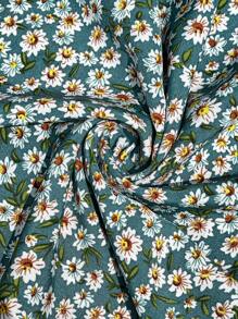 SHEIN Vestido floral ditsy para maternidade casual, vestido floral ditsy sem mangas, vestidos para gestantes, vestidos para gestantes, vestidos curtos para mulheres, verão - Verde - Ver 7