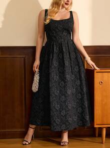 Vintamour Plus-Size Black Dress For Ladies, Long Elegant Dress, European-Style Retro Elegant Ladies' Dress,Summer Sleeveless Dress Sun Dresses For Women Sundress,Birthday Dresses For Women - Black - View 1