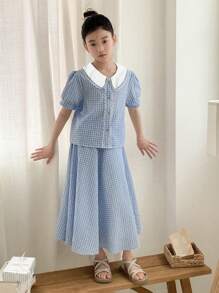 DAZY Tween Girls 2pcs Outfit, Suitable For Fall - Blue - View 1