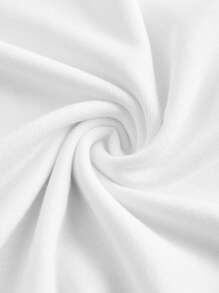 SHEIN EZwear Women's Casual Crew Neck Fitted Stretchy T-Shirt, Suitable For Summer And Everyday Wear, Versatile - White - View 5