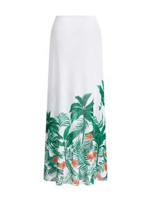 Swim Oasis Baju Renang One Piece Motif Tanaman Tropis untuk Wanita - Pakaian Liburan Musim Panas Mewah - MultiWarna - View 4