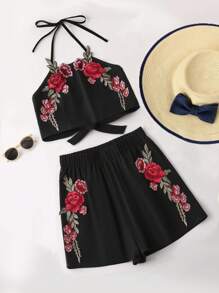 SHEIN LUNE Conjuntos de dos piezas para mujeres para uso diario - Negro - Ver 3