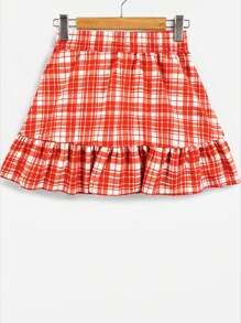 INAWLY Women Casual Ruffle Hem Skirt, Summer - Multicolor - View 2