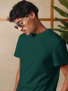 SUMWON 经典 Santa Cruz 图案夏季工作室棉质海滩 T 恤休闲街头服饰 Pacific Avenue 标志加州系列运动版型滑板风格 - 軍綠色 - 查看 5