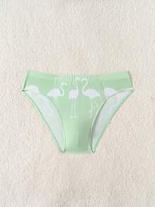 Manfinity KASUA Bañadores de playa casuales con estampado de flamencos para hombre