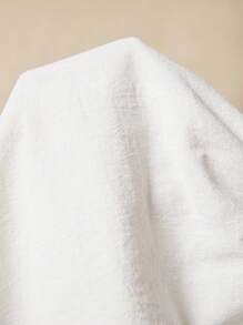 Easelle 荷叶边下摆棉质刺绣连衣裙 - 白色 - 查看 7