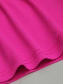 Calvaya Plus Size Women's Funny Slogan T-Shirt - "Not My Circus Not My Monkeys" Bold Letter Print, Vibrant Pink Crew Neck Short Sleeve, Stretchy Casual Tee For Casual Attire, Machine Washable, Clown Enthusiast Gear | Playful Design | Medium Elasticity, Ladies T Shirts - Hot Pink - View 4