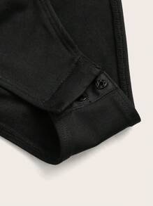 SHEIN Girlism Tween Girl 3 Pieces Set: Short Sleeve Camisole & Shorts - Black - View 4