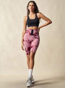 VARSIVA Sports Summer Yoga Basic Tummy Control & Seamless & Prints With LEGGING - Pink - View 6