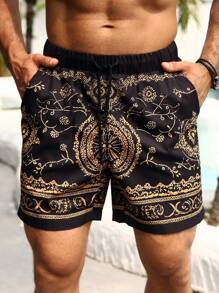 VENTUSAIL Quần Short Nam Dây Rút Thường Ngày, Thích Hợp Cho Mùa Hè - màu đen - Xem 3