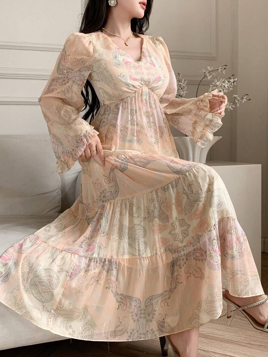 DAZY Retro Elegant Dress For Women, Summer - Pink - View 1