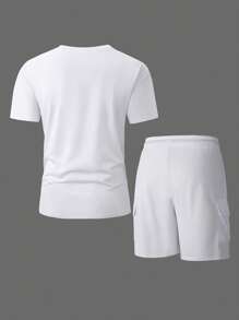 Manfinity LEGND Men's Summer Flap Pocket Loose T-Shirt & Cargo Shorts Set